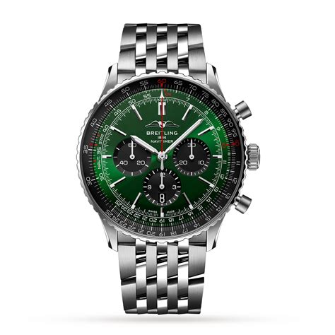 breitling navitimer 46mm green|Breitling Navitimer chrono 46mm watch.